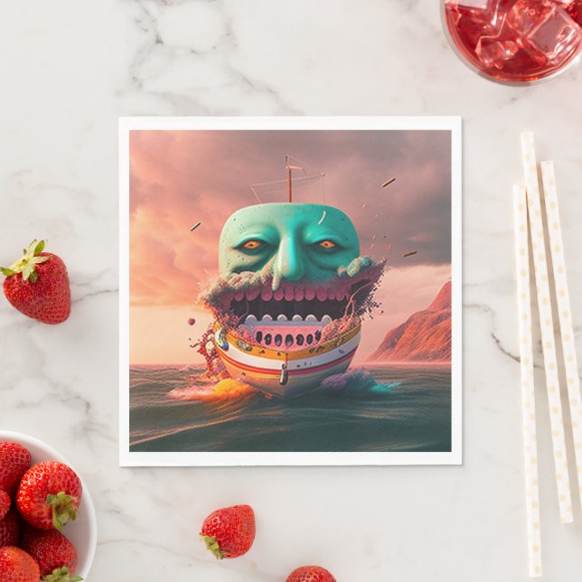 Scary boat napkins (Insitu)