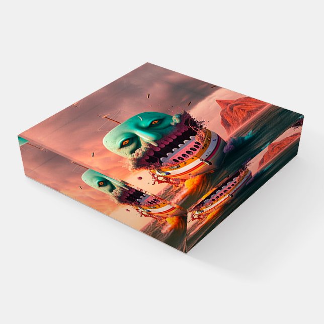Scary boat paperweight (Angled)