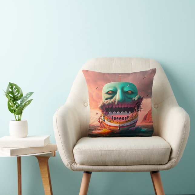 Scary boat throw pillow (Chair)