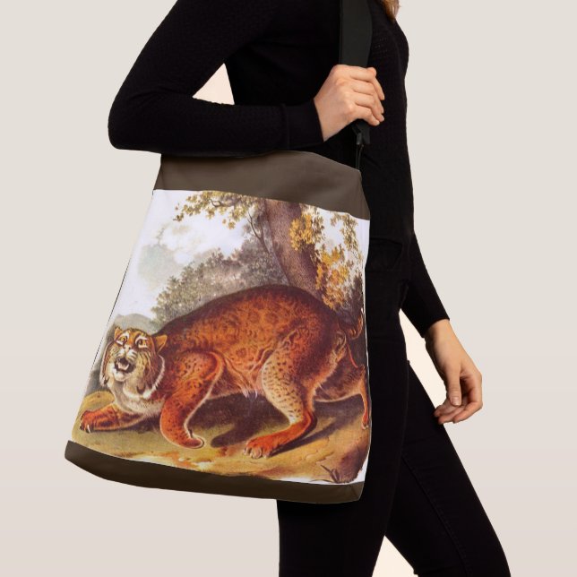 scary bobcat crossbody bag (Close Up)