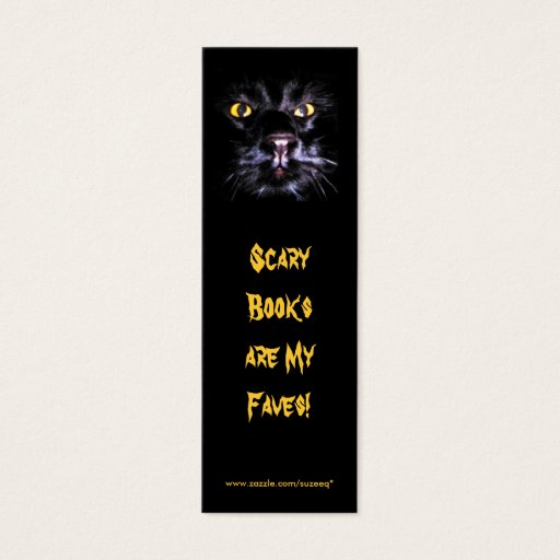 Customizable Scary Books bookmark Business Card Templates