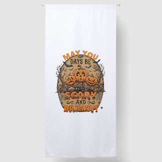 Scary Bright Halloween Pumpkins Bats Broomstick_1 Blackout Curtains