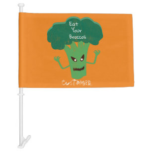 Scary Broccoli Thunder_Cove Car Flag