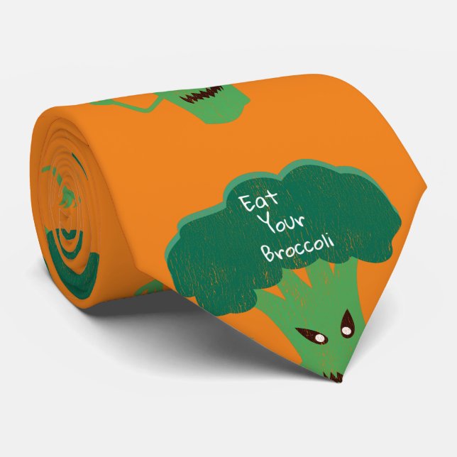 Scary Broccoli Thunder_Cove Neck Tie (Rolled)
