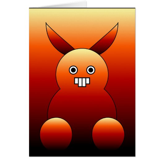 Scary Bunny Monster. Cards (Front)