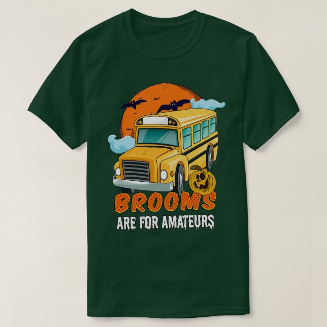 Scary Bus Driver Halloween Costume T-Shirt (Design Front)