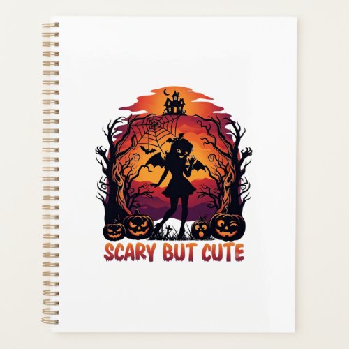 Scary But Cute Halloween Bat Girl Pumpkins Haunted Planner