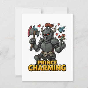 Scary Cartoon Knight – “Price Charming Postcard