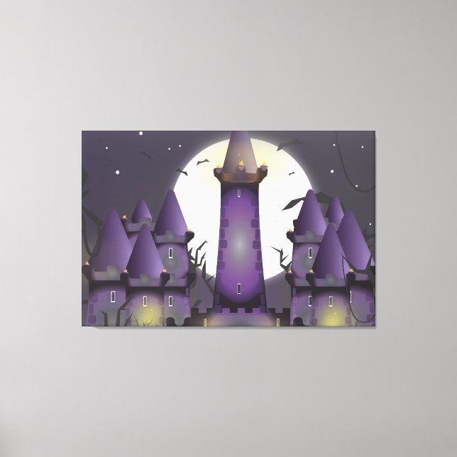 Scary Castle Canvas Print (Front)