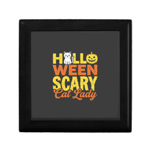 Scary Cat Lady Halloween Design_1 Gift Box