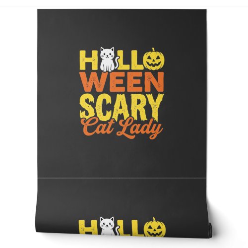 Scary Cat Lady Halloween Design_1 Wallpaper