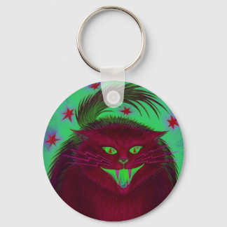 Scary Cat Red keychain