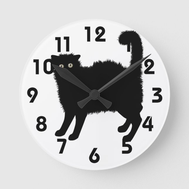 Scary Cat Wall Clock (Front)