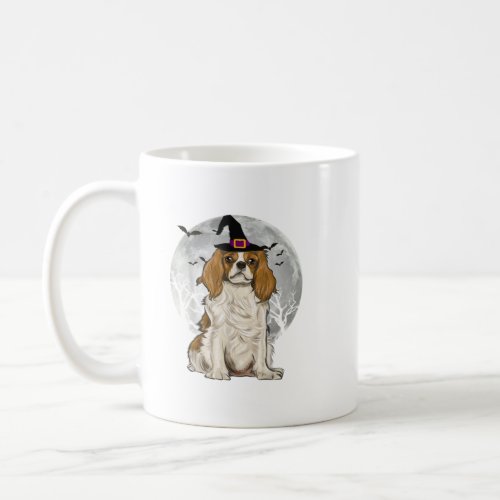 Scary Cavalier King Charles Spaniel Dog Witch Hat  Coffee Mug