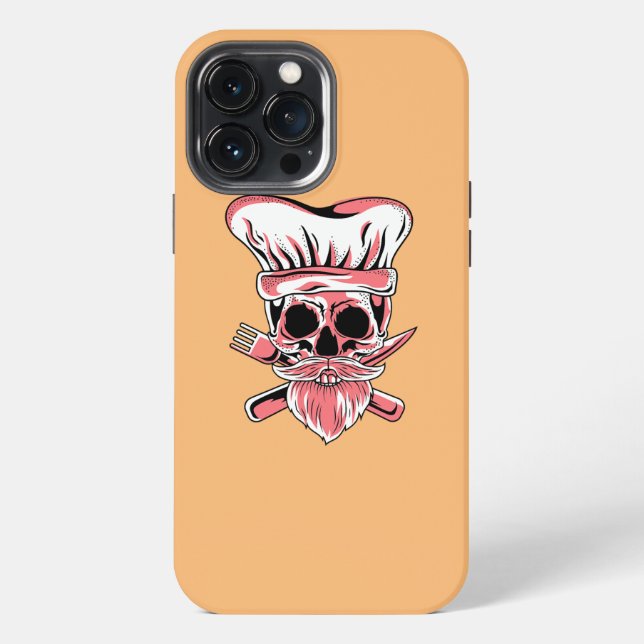 Scary Chef Head Chef  Iphone Case (Back)