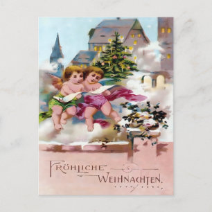 Scary Christmas Devil & Naughty List Warning Postcard