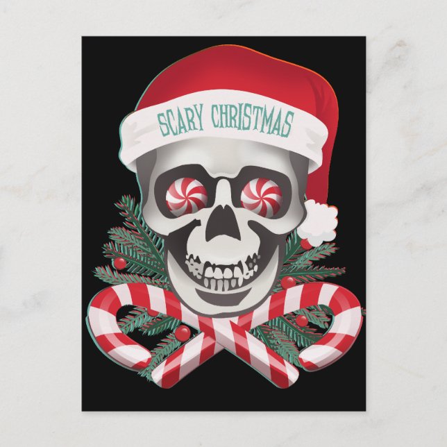 Scary Christmas Holiday Postcard (Front)