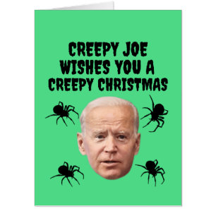 SCARY CHRISTMAS JOE BIDEN CREEPY BIG OVERSIZED CARD