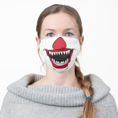 Scary Clown Adult Cloth Face Mask