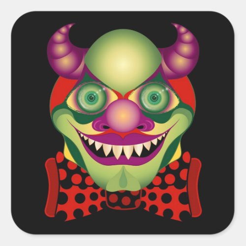 Scary Clown awesomely horrific and cute sticker