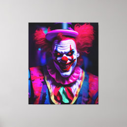 scary clown canvas print