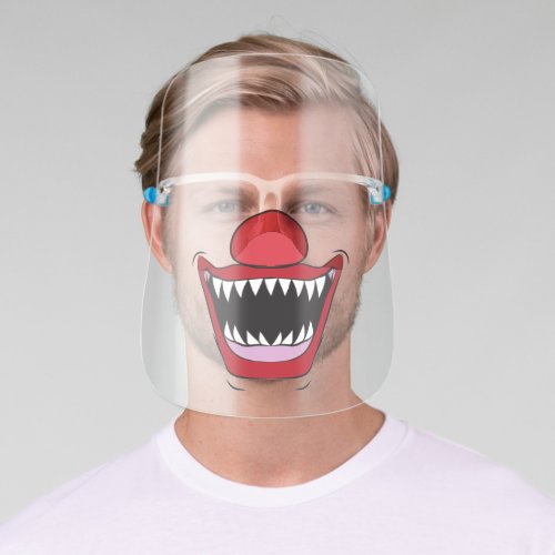 Scary Clown Face Shield