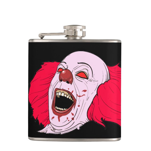Scary clown Flask (Front)