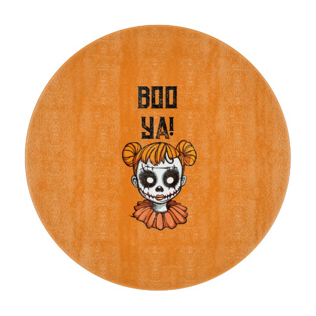 Scary Clown Girl Cutting Board (Front)