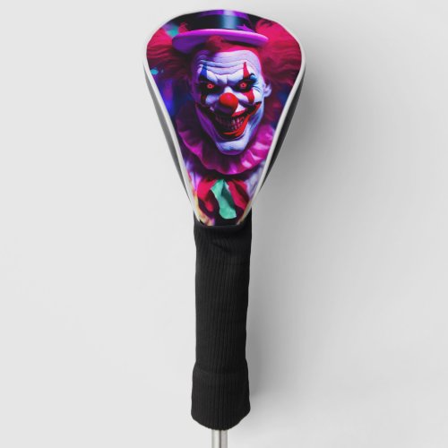 scary clown golf head cover