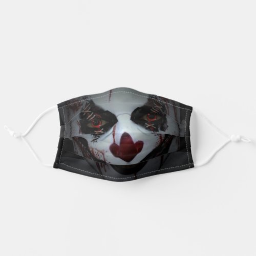 Scary Clown Halloween Adult Cloth Face Mask