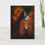 Scary Clown Halloween Card at Zazzle