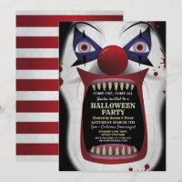 Scary Clown Halloween Party Carnival Circus Horror