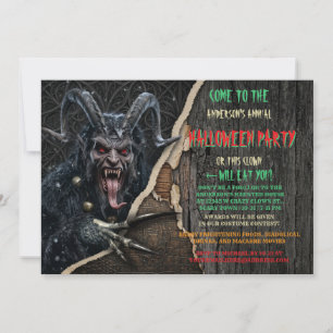 Scary Clown Halloween Party Invitation for Adults