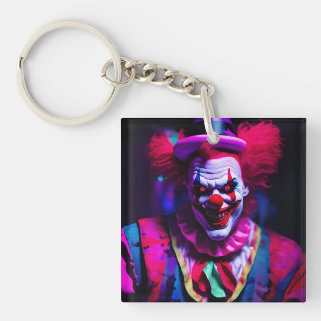 scary clown keychain (Front)