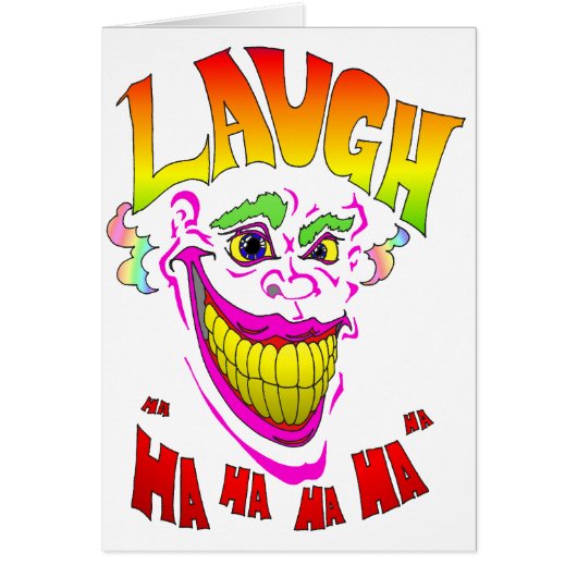 Scary Clown Laugh Cards (Front)