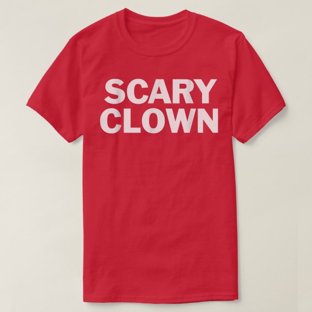 Scary Clown Lazy Halloween Costume Funny T  T-Shirt (Design Front)