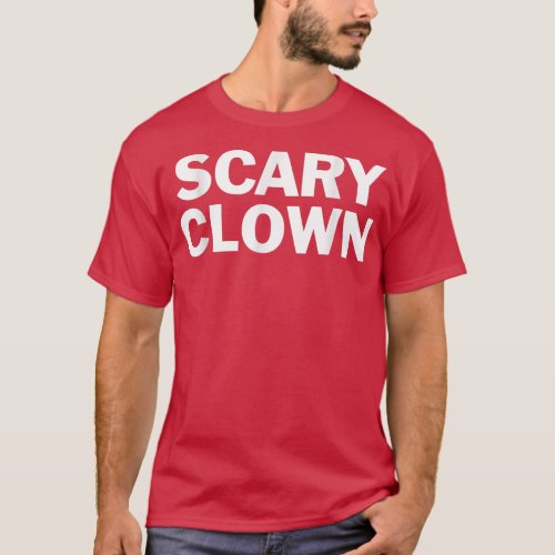 Scary Clown Lazy Halloween Costume Funny T  T_Shirt