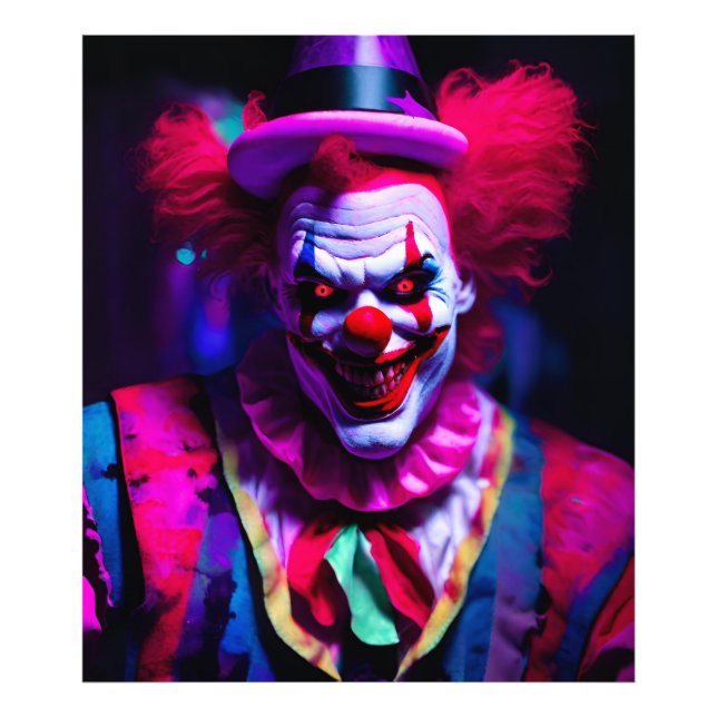 scary clown photo print (Front)