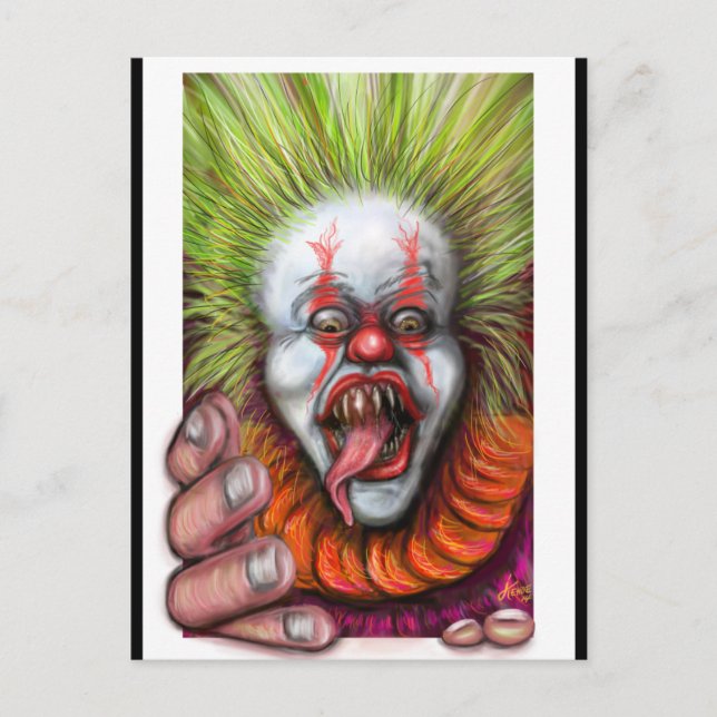 scary Clown Postcard (Front)