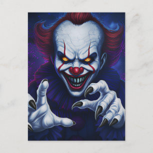 Scary Clown Postcard