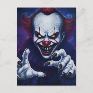 Scary Clown Postcard