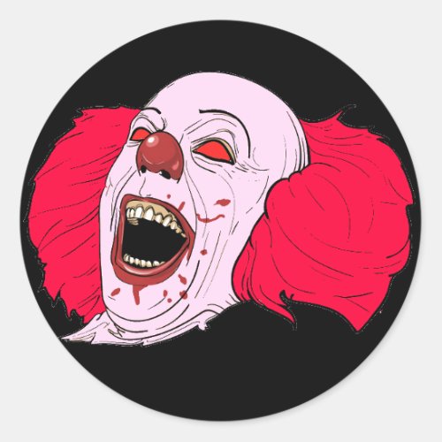 scary clown stickers