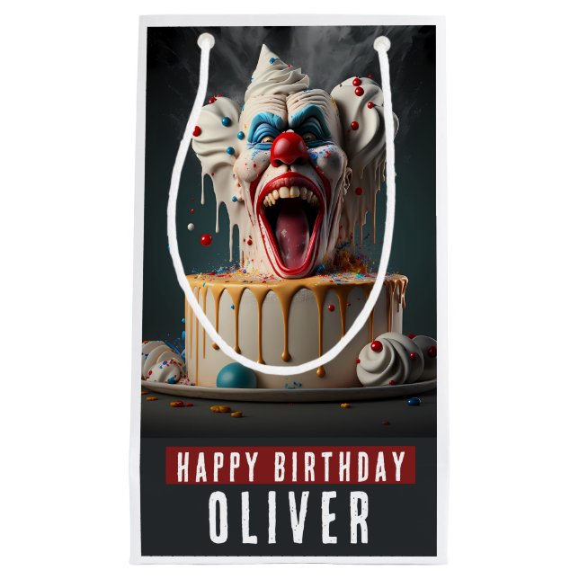 Scary clown themed Birthday Gift Bag (Front)