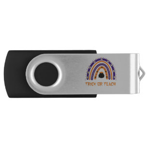 Scary Colorful Rainbow Halloween Teacher Cute Tric Flash Drive
