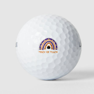 Scary Colorful Rainbow Halloween Teacher Cute Tric Golf Balls