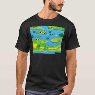 Scary Cool Green Alligators Crocodiles Wild Animal T-Shirt
