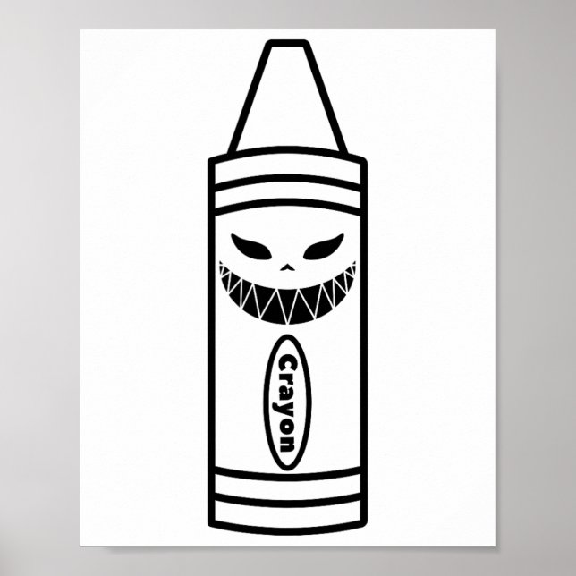 Scary Crayon Box Halloween Easy Costume Couples Ad Poster (Front)