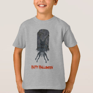 Scary Creature Tombstone Halloween T-Shirt