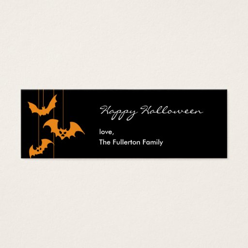 Customizable Scary Creatures Halloween Gift Tag Business Cards