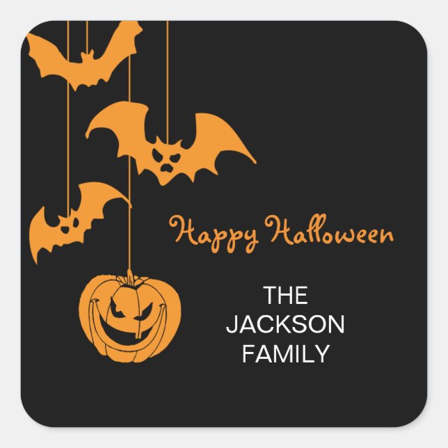 Scary Creatures Halloween Gift Tag Stickers (Front)